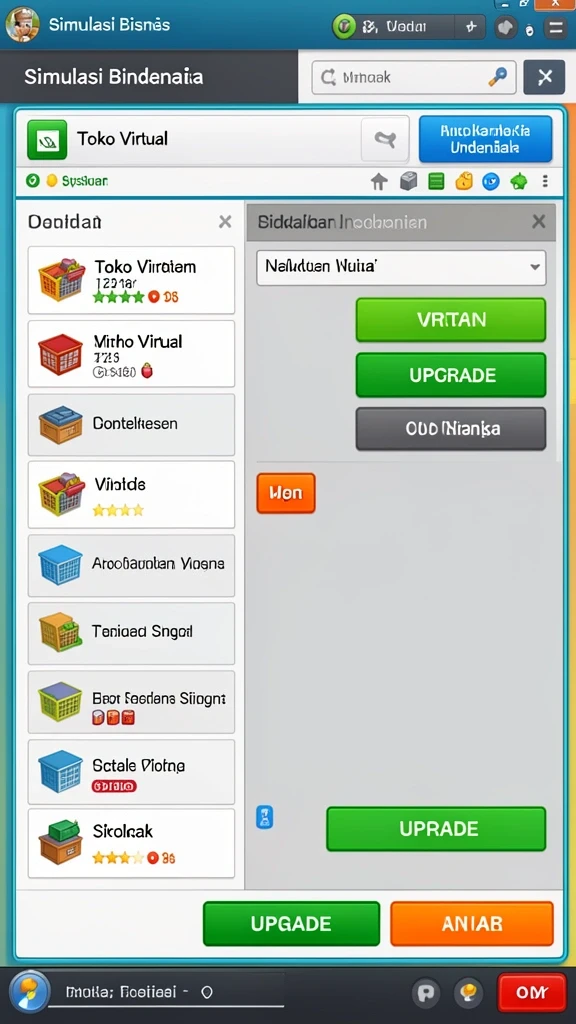 jktwin - Menu permainan yang sederhana dan intuitif.