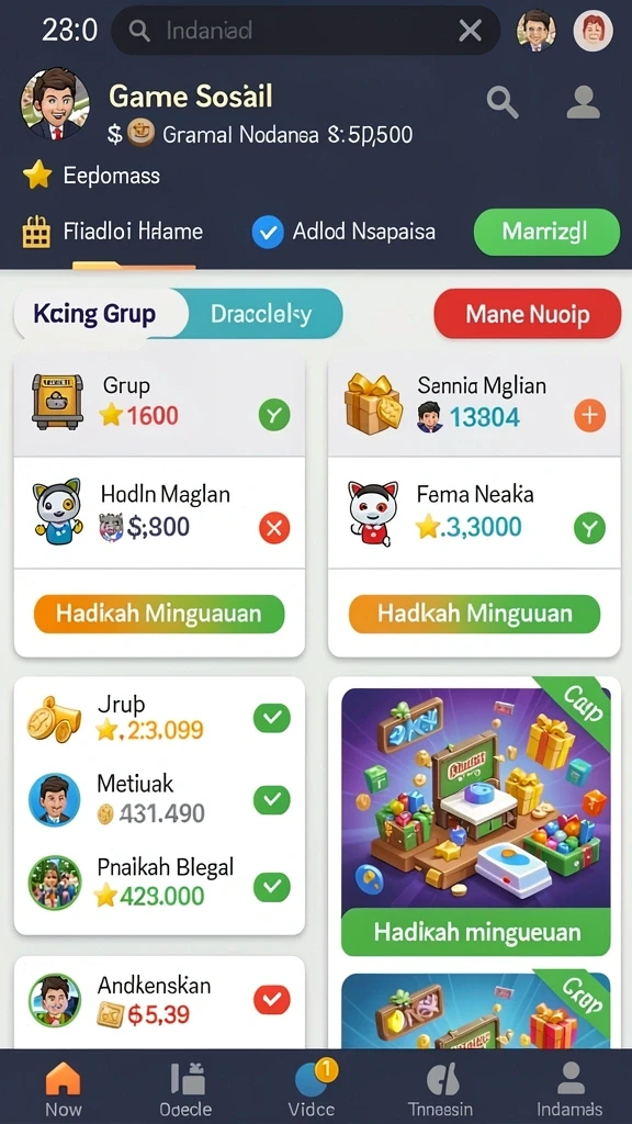 nv77 - Menu upgrade karakter yang intuitif dan mudah dipahami.